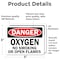 Signmission Oxygen Danger Sign, Vinyl Decal, 5in W x 3.5in L, 2PK OS-2PACK-DS-D-35-L-19459 - alternate 4